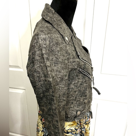 Anthropology Adroit Atelier Faux Leather Moto Jacket sz 2, flawed - Picture 14 of 15